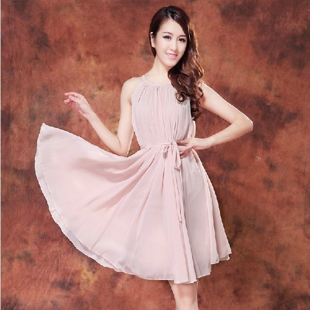 nude pink gown