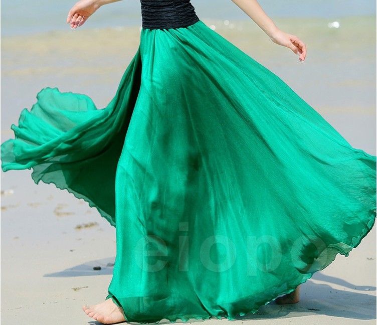 long chiffon skirt